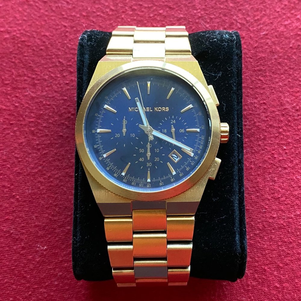 Michael Kors Watch - Blue Dial Gold-tone